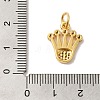 Brass Micro Pave Cubic Zirconia Pendants KK-C072-39G-3