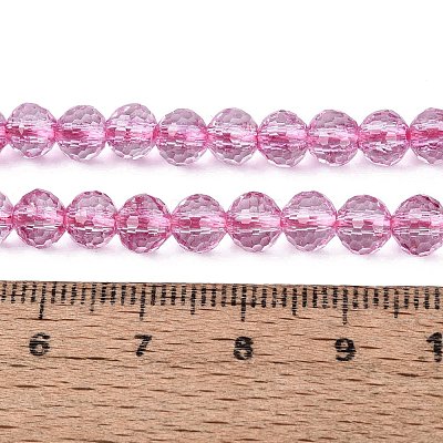 Dyed Transparent Crackle Glass Beads Strands GLAA-Q108-01A-A07-1