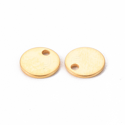 201 Stainless Steel Stamping Blank Tag Pendants STAS-T058-8mm-G-1