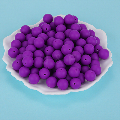 Round Silicone Focal Beads SI-JX0046A-130-1