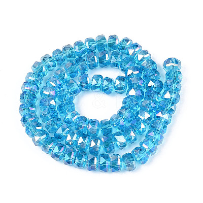 Electroplate Glass Beads Strands EGLA-T021-20G-1