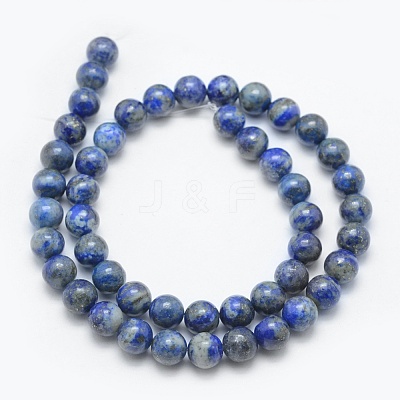 Natural Lapis Lazuli Beads Strands X-G-E489-01-8mm-1