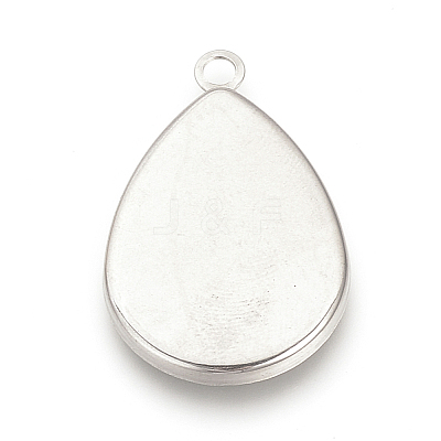 Tarnish Resistant 201 Stainless Steel Pendant Cabochon Settings LS-X-STAS-S057-34-1