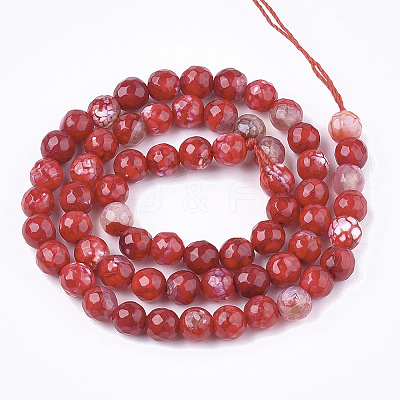 Natural Crackle Agate Beads Strands X-G-T119-01A-07-1