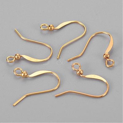 Brass French Earring Hooks X-KK-Q369-G-1