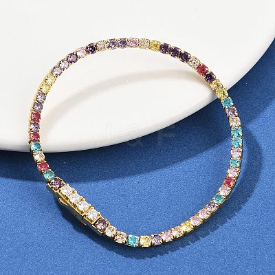 925 Sterling Silver Micro Pave Cubic Zirconia Tennis Bracelets for Women BJEW-C117-01B-G01-1