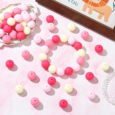 Rubberized Style Opaque Acrylic Beads MACR-CJC0009-02E-1