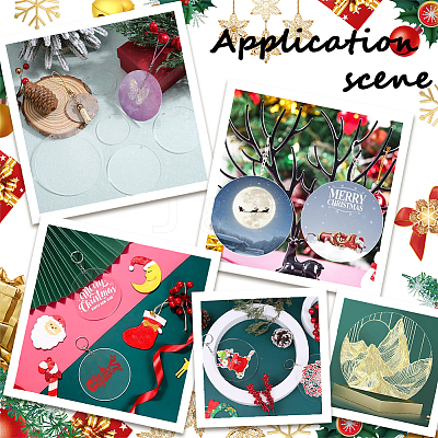 30Pcs 3 Styles Christmas Acrylic Big Pendants FIND-SC0011-42-1