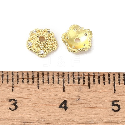 Rack Plating Brass Beads Caps KK-B088-04A-G-1