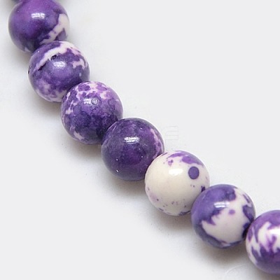 Synthetic Fossil Beads Strands G-L028-8mm-03-1