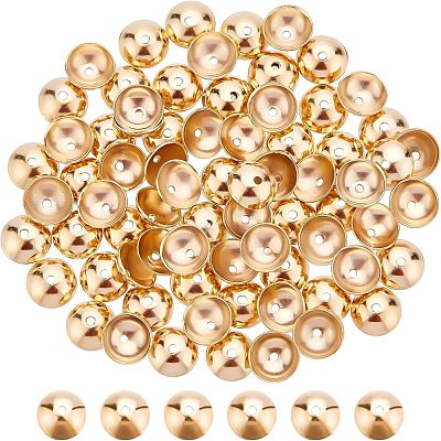 304 Stainless Steel Bead Caps STAS-UN0007-47G-1