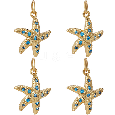 5Pcs Brass Micro Pave Grade AAA Cubic Zirconia Pendants ZIRC-BBC0002-41-1