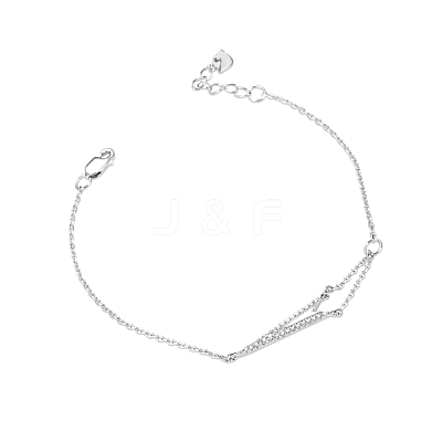Fashion 925 Sterling Silver Cubic Zirconia Cupid/Cherub's Arrow Bracelet TS-B304-S-1