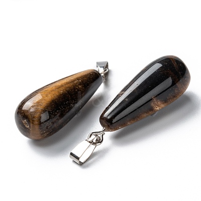 Natural Tiger Eye Pendants G-F707-07-1