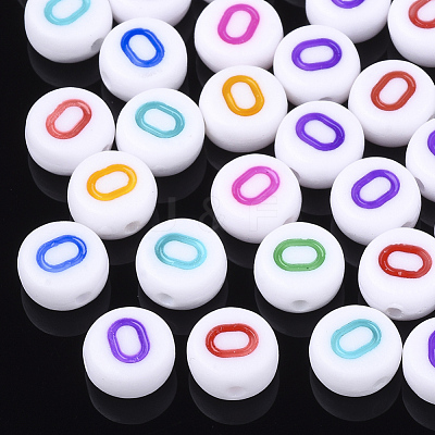Initial Acrylic Beads OACR-E001-20O-1