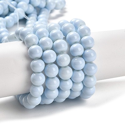 Painted Glass Bead Strands DGLA-S071-8mm-B15-1