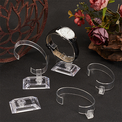 C Shaped ABS Plastic Single Bracelet Display Stands BDIS-WH20001-03A-1