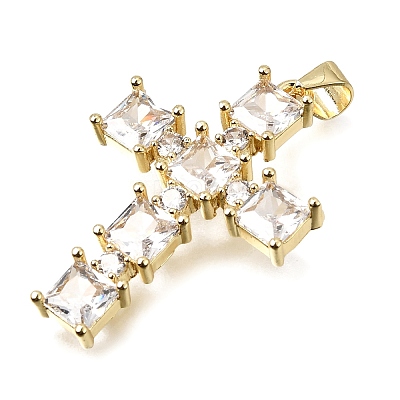Easter Brass Pave Cubic Zirconia Pendants CU-E002-01B-G07-1