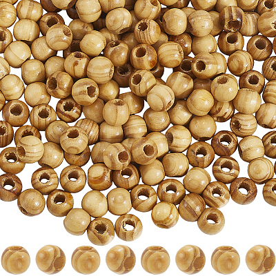 Pine Wood Beads WOOD-PA0001-03B-1