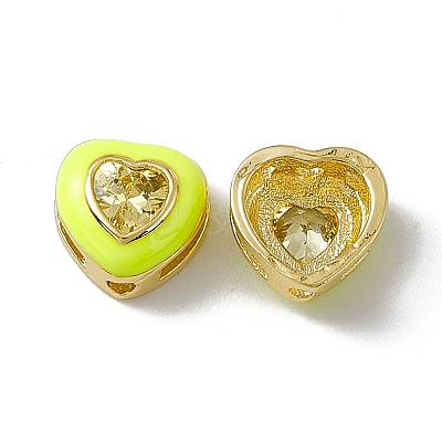 Rack Plating Brass Cubic Zirconia Beads KK-C007-16G-02-1