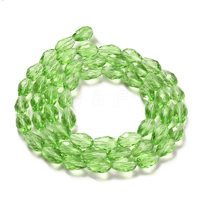 Glass Beads Strands EGLA-E010-8x12mm-14-1