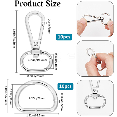 Alloy Swivel Lobster Claw Clasps FIND-BBC0003-78A-P-1
