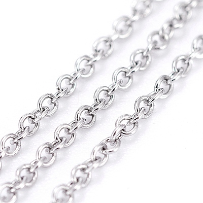 Tarnish Resistant 304 Stainless Steel Cable Chains CHS-F006-02A-P-1