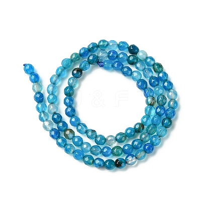 Natural Striped Agate/Banded Agate Beads Strands X-G-G581-4mm-05-1