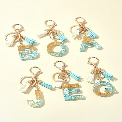 Transparent Epoxy Resin Pendant Keychains KEYC-FS00022-18-1