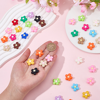 50Pcs Opaque Acrylic Beads MACR-SC0002-67-1