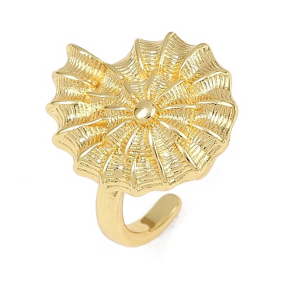 Ocean Theme Brass Cuff Rings RJEW-C135-01G-05-1