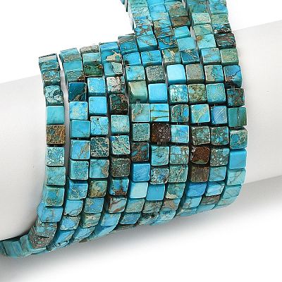 Dyed Synthetic Imperial Jasper Beads Strands G-H087-F02-01B-1-1