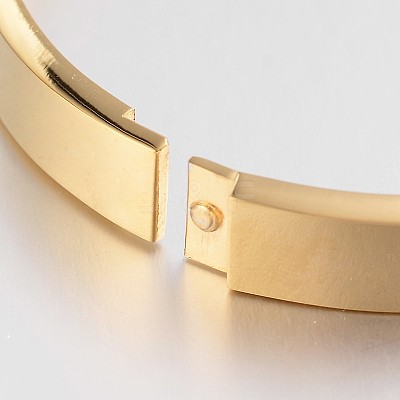 Elegant 304L Stainless Steel Bangles BJEW-F181-11-1