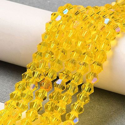 Transparent Electroplate Glass Beads Strands LS-EGLA-A039-T4mm-L22-1