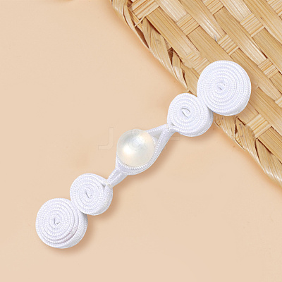 12Pcs Polyester Resin Cheongsam Buckle for Chinese Formal Dress DIY-CY0001-86B-1