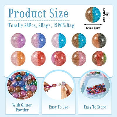 20Pcs 10 Colors Cat Eye Beads FIND-TA0009-88-1