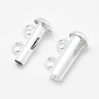 Sterling Silver Slide Lock Clasps STER-K035-01-1