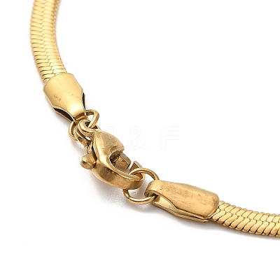 Ion Plating(IP) 304 Stainless Steel Herringbone Chain Necklace for Men Women X-NJEW-E076-04B-G-1