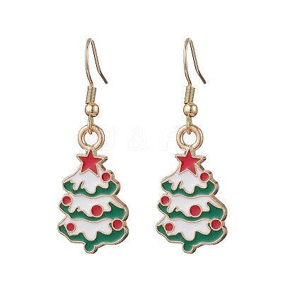 4 Pairs Alloy Enamel Dangle Earrings EJEW-JE06531-1