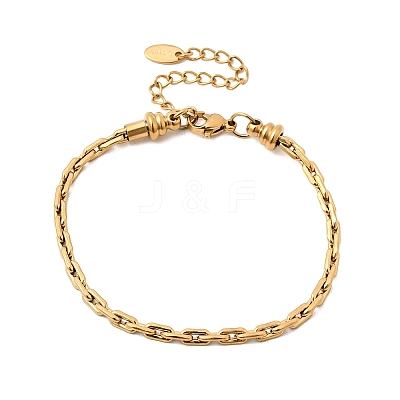304 Stainless Steel Cable Chains Bracelets for Women BJEW-A158-02B-G-1