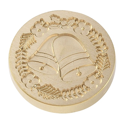 Christmas Series Wax Seal Brass Stamp Head AJEW-M037-01G-22-1
