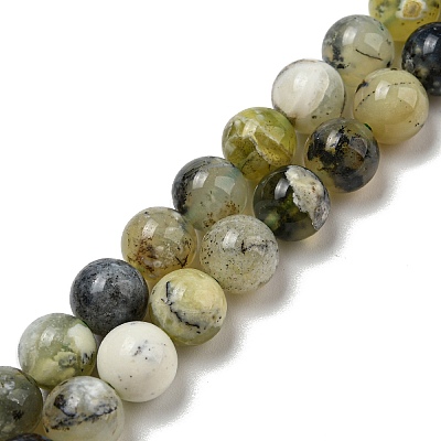 Natural Green Opal Beads Strands G-R494-A11-03-1