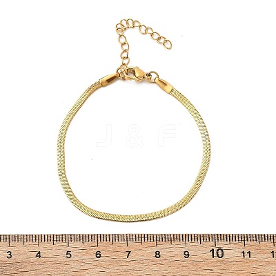 304 Stainless Steel Herringbone Chains Bracelet for Men Women BJEW-D450-01G-03-1