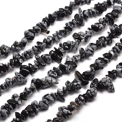 Snowflake Obsidian Chip Bead Strands G-M205-23-1