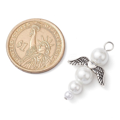 Glass Pearl Pendants PALLOY-JF02711-02-1