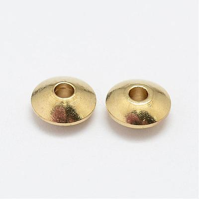 Brass Spacer Beads KK-P095-15-B-1