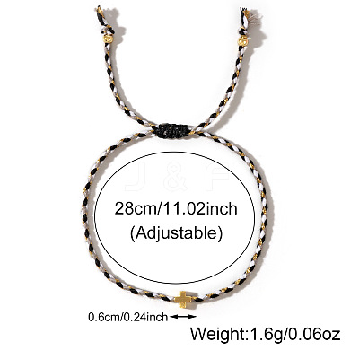 Mother's Day Adjustable Brass Bead Braided Bead Bracelets YE2550-8-1