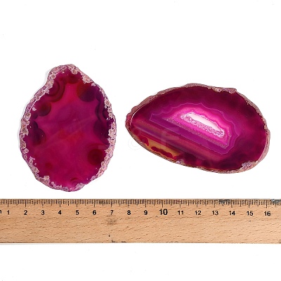 Dyed & Heated Natural Agate Slice Cabochons GG-CBAAF67-01B-1