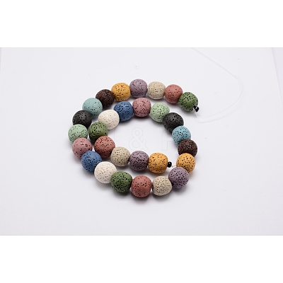 Natural Lava Rock Bead Strands G-L435-03-10mm-1