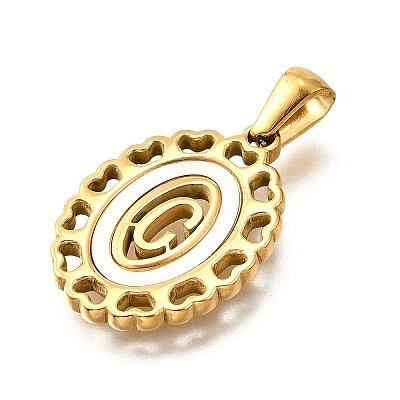 Golden 304 Stainless Steel Pendants STAS-K300-02G-C-1